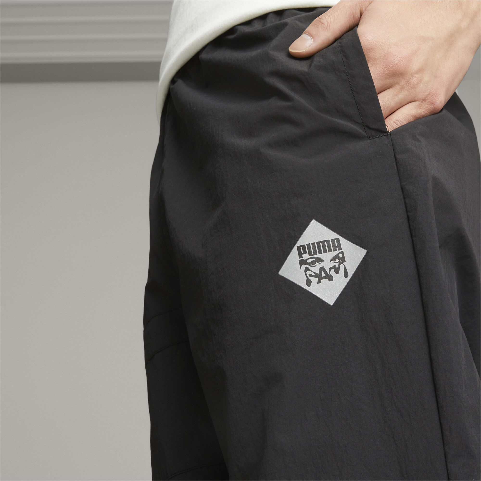 Men's PUMA X PERKS AND MINI Woven Pants In Black, Size 2XL
