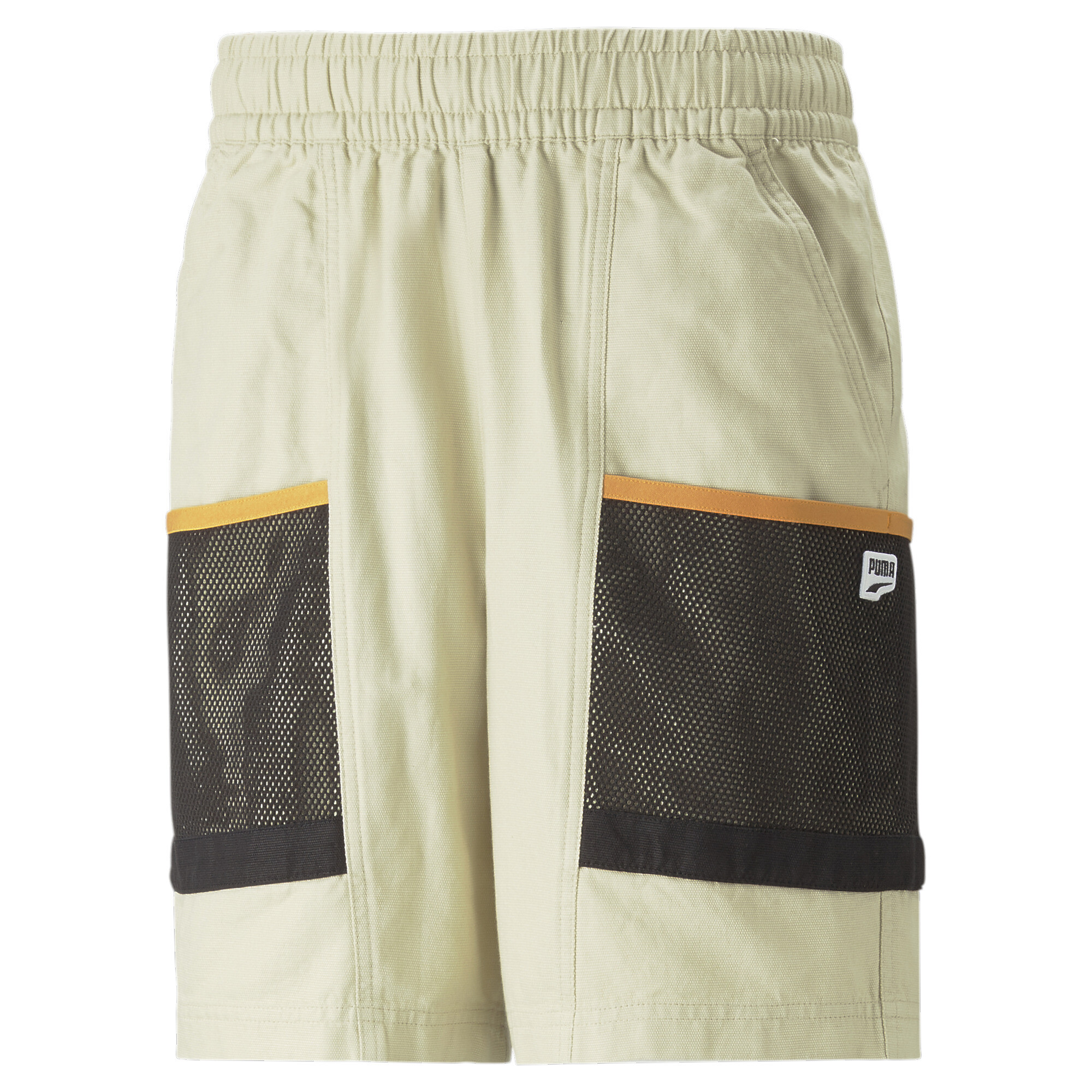 Men's PUMA DOWNTOWN Cargo Shorts Men In Beige, Size Medium