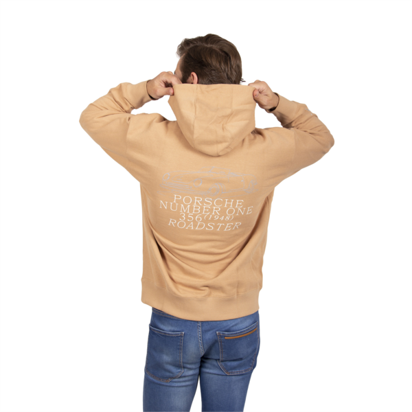 Buzo con capucha y logo del equipo para hombre del Porsche Legacy, Dusty Tan, large-ARG