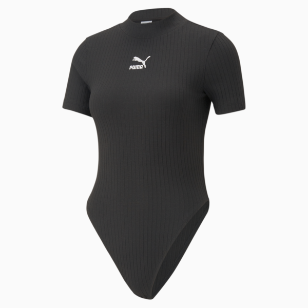 Classics Ribbed Bodysuit Women, PUMA Black, large-ZAF