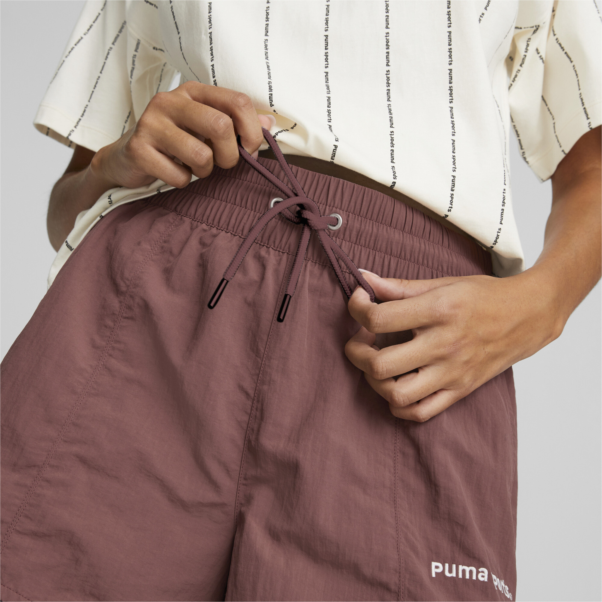 Women's PUMA TEAM Shorts Women In Purple, Size Medium