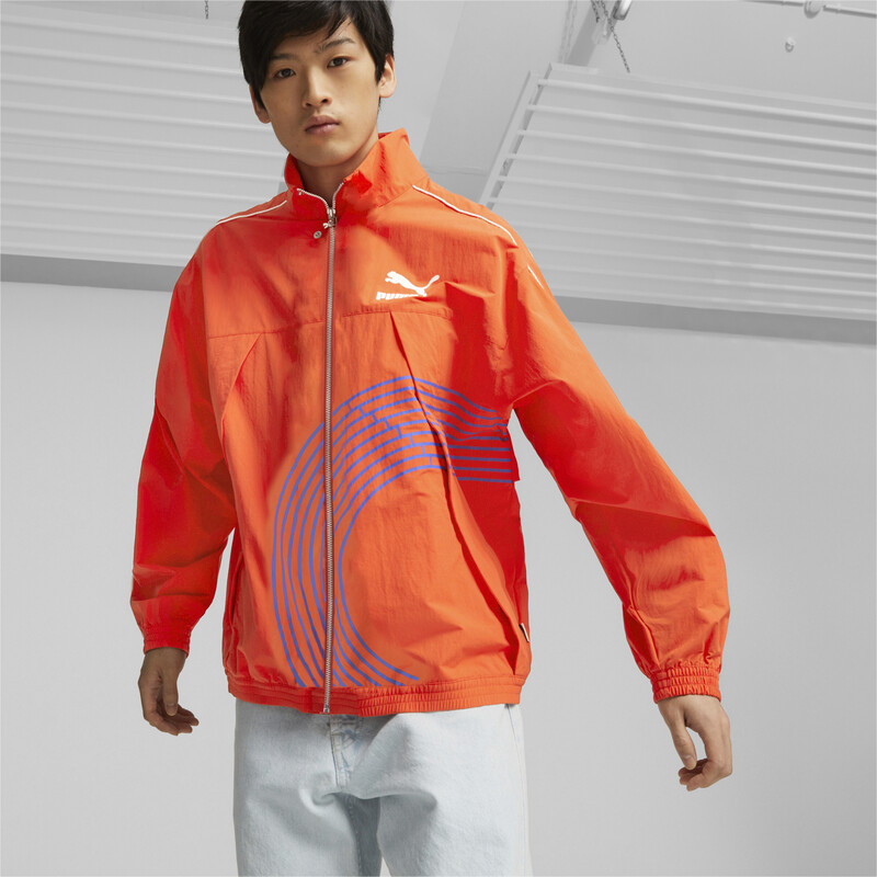 Orange nike track jacket new arrivals