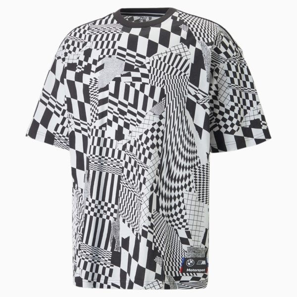 BMW M Motorsport Statement Tee Men, PUMA White-AOP, large-ZAF