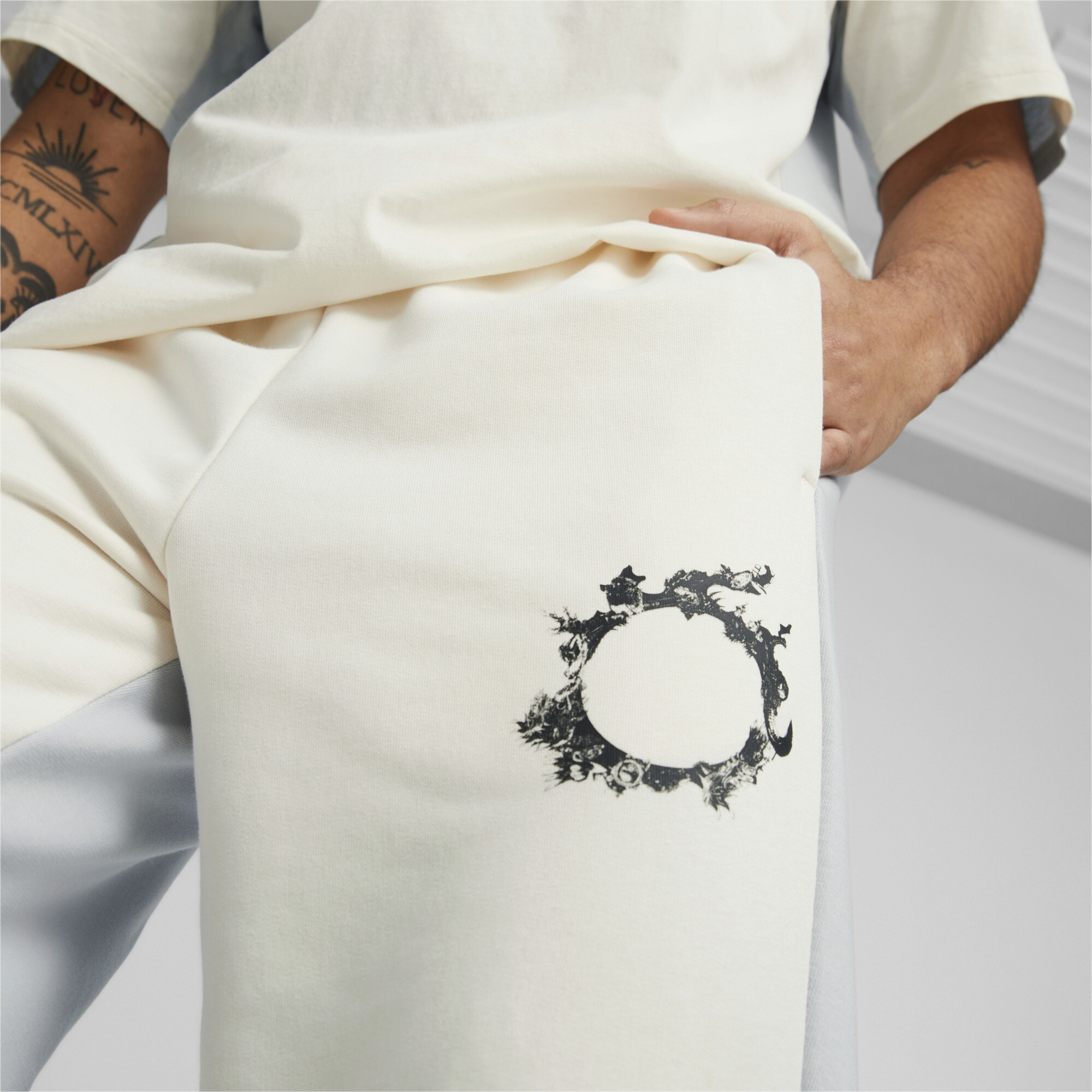 Men's PUMA X FINAL FANTASY XIV Sweatpants In White, Size 2XL