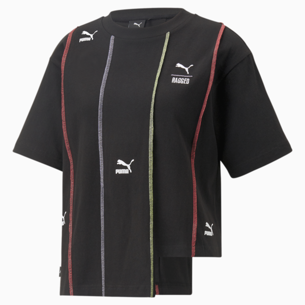 PUMA x THE RAGGED PRIEST Tee Women, PUMA Black, large-ZAF