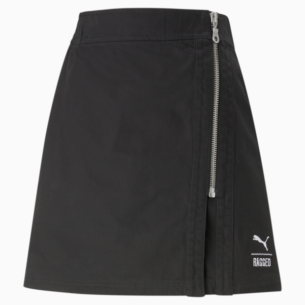 PUMA x THE RAGGED PRIEST Twill Skirt Women, PUMA Black, large-ZAF