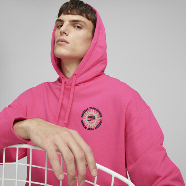 Pink graphic hoodie men's hotsell