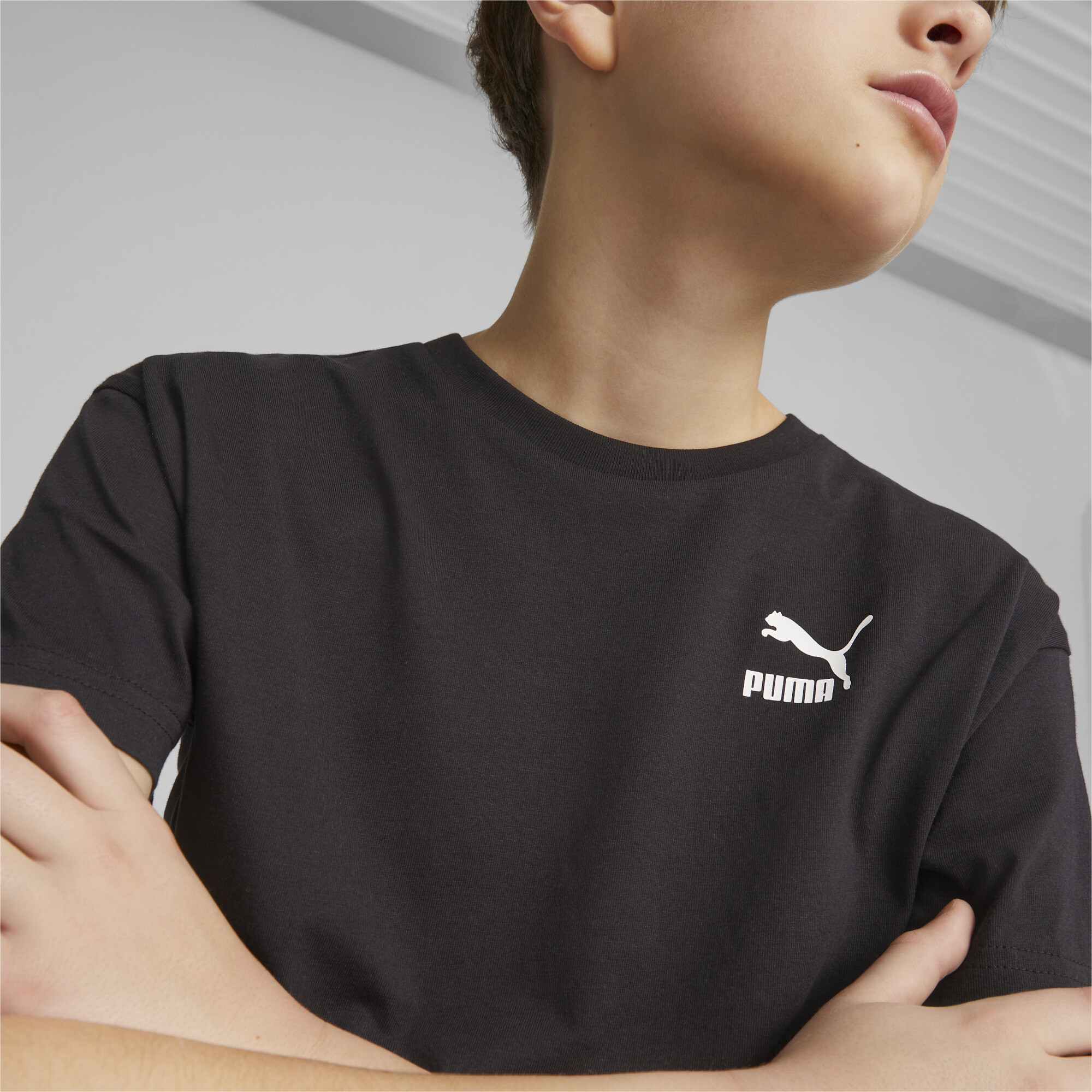 Puma Classics Relaxed Tee Youth, Black, Size 15-16Y, Age