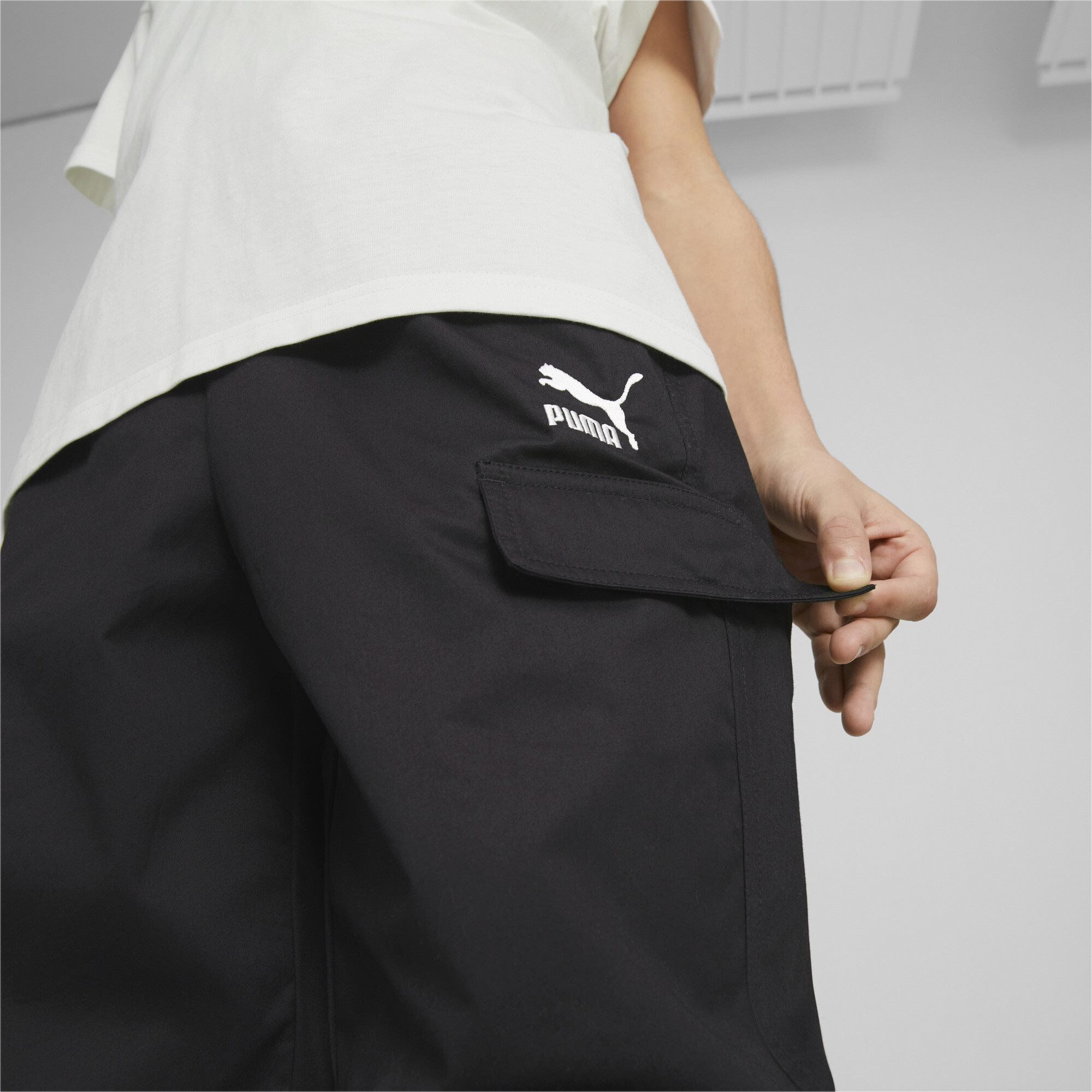 Puma Classics Woven Sweatpants Youth, Black, Size 15-16Y, Clothing