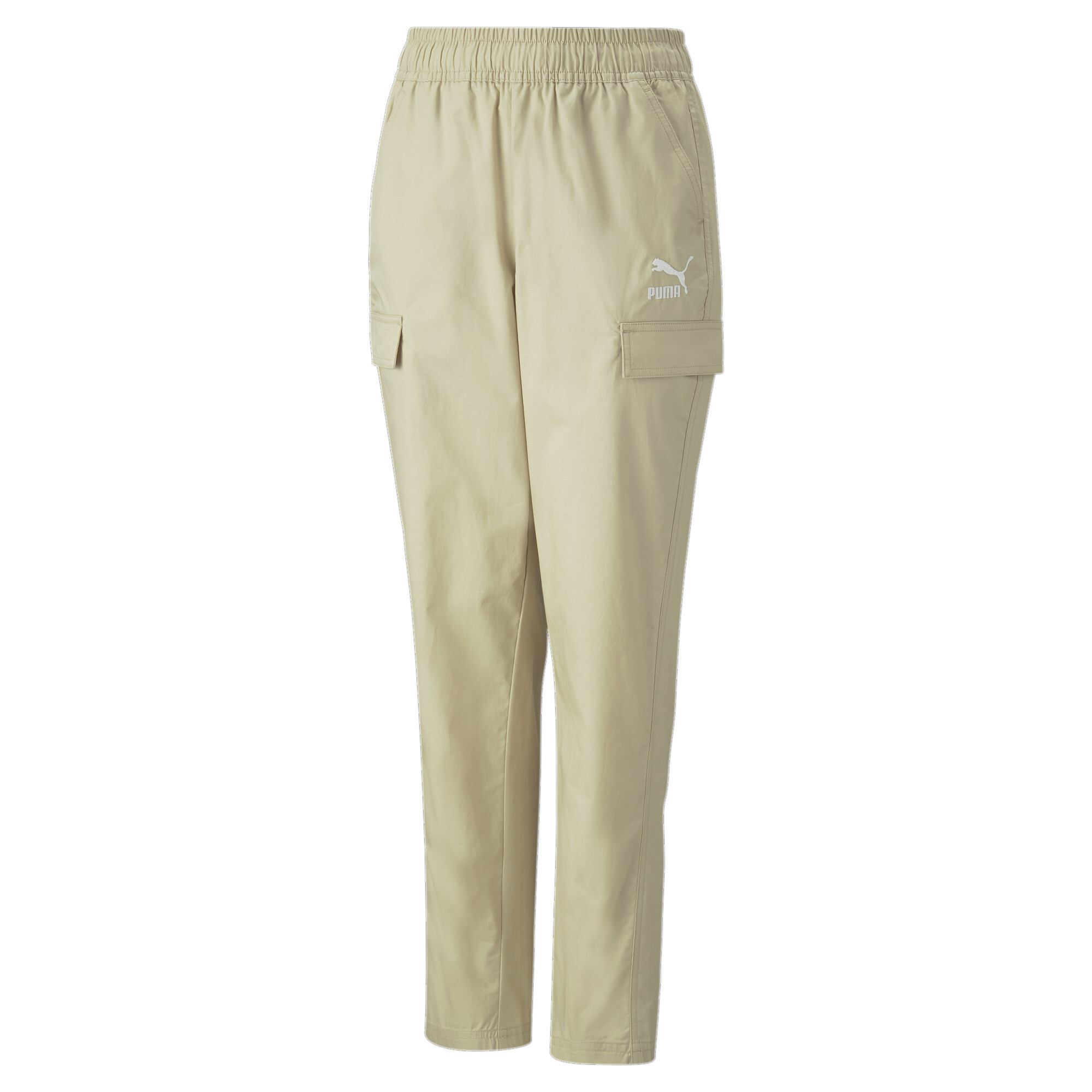 PUMA Classics Woven Sweatpants In Beige, Size 15-16 Youth