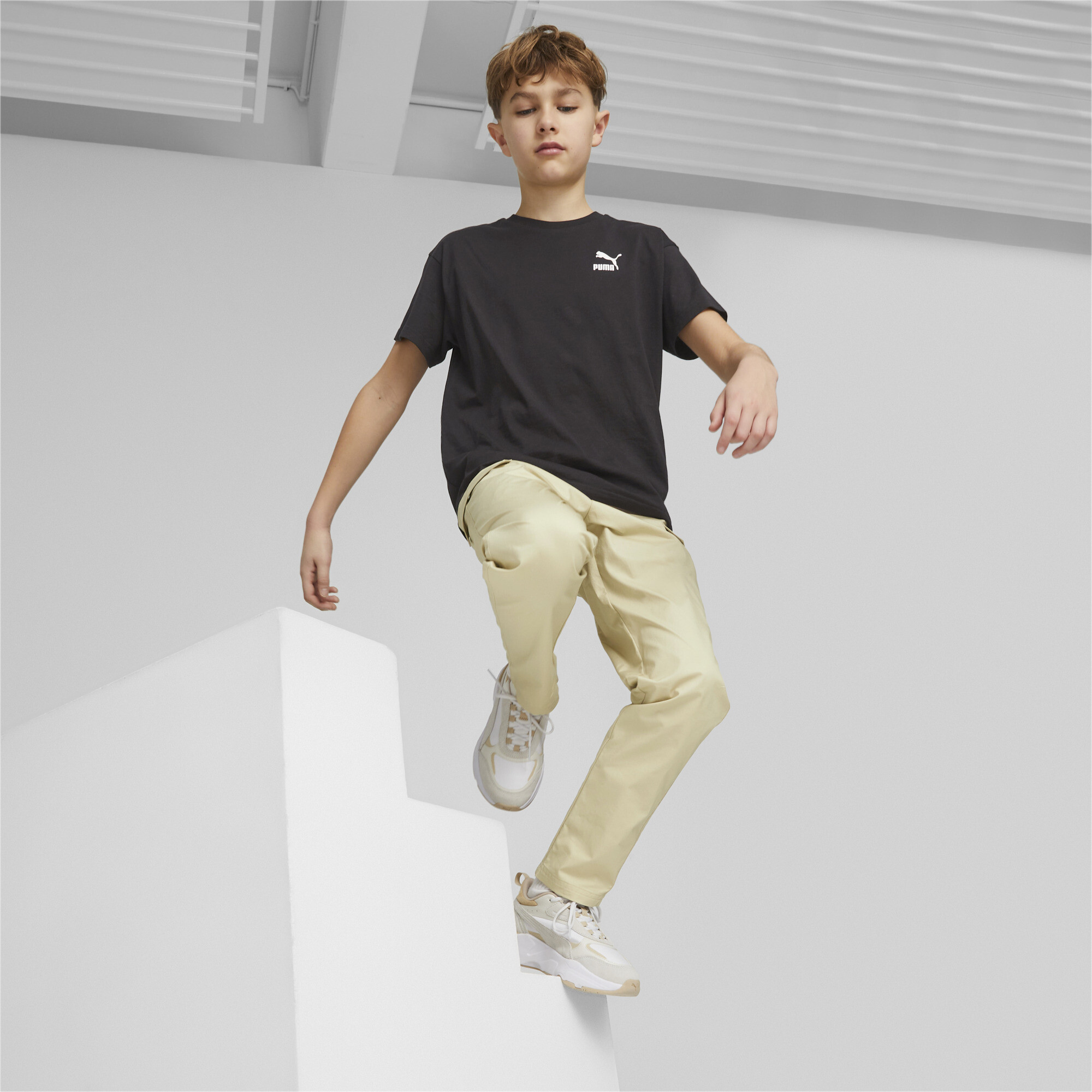 Puma Classics Woven Sweatpants Youth, Beige, Size 7-8Y, Clothing