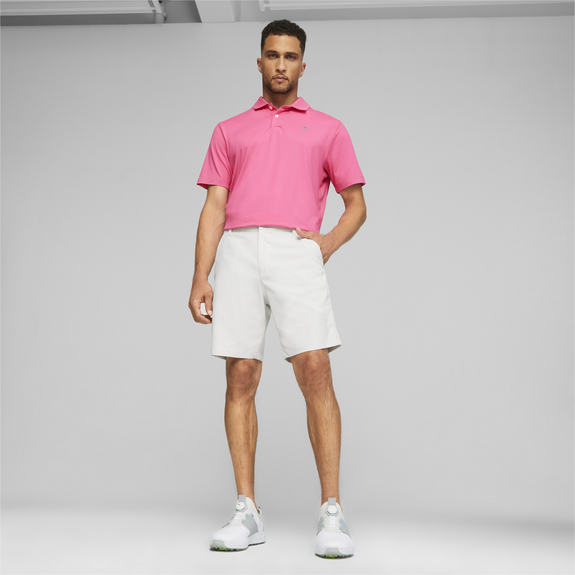 Men's Puma X Palm Tree Crew Shirt Golf Polo T-Shirt, Pink T-Shirt, Size L T-Shirt, Clothing