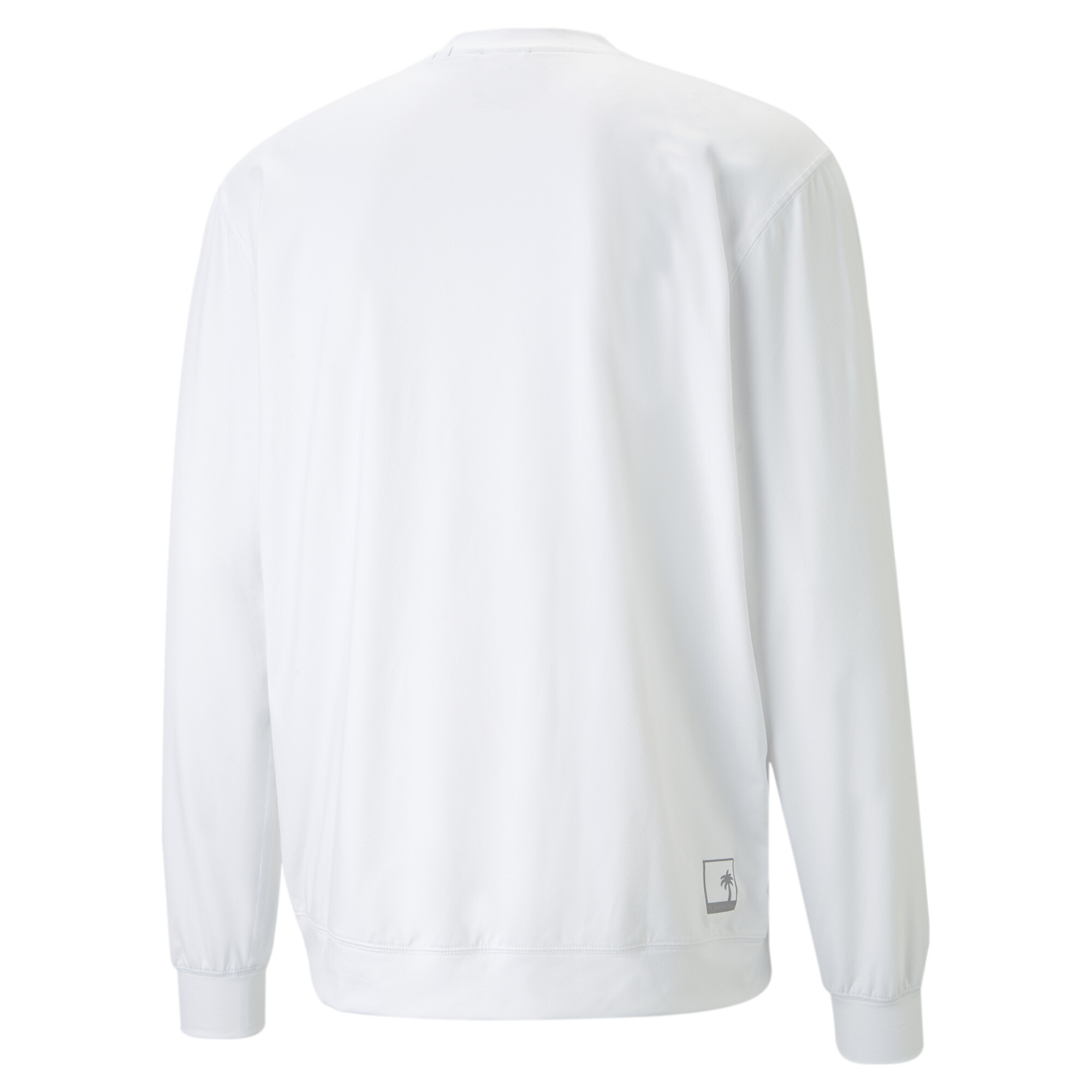 Men's Puma X Palm Tree Crew Golf Crew Neck Sweatshirt, White Sweatshirt, Size XL Sweatshirt, Clothing