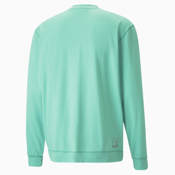 PUMA x Palm Tree Crew Golf Crew Neck Men, AQUA GREEN, large-ZAF