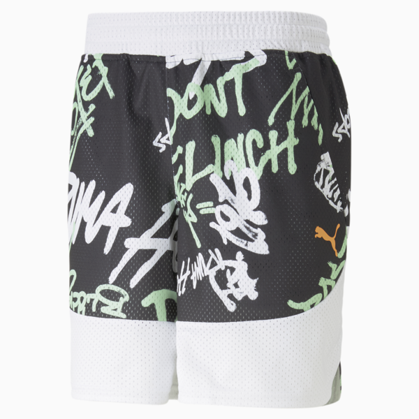 Jamboree Printed Basketball Shorts Men, PUMA Black-DON'T FLINCH AOP, large-ZAF