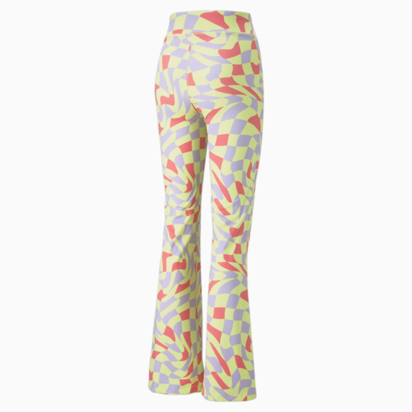 Pantalones acampanados PUMA x THE RAGGED PRIEST para mujer, Lily Pad-AOP, large-ARG