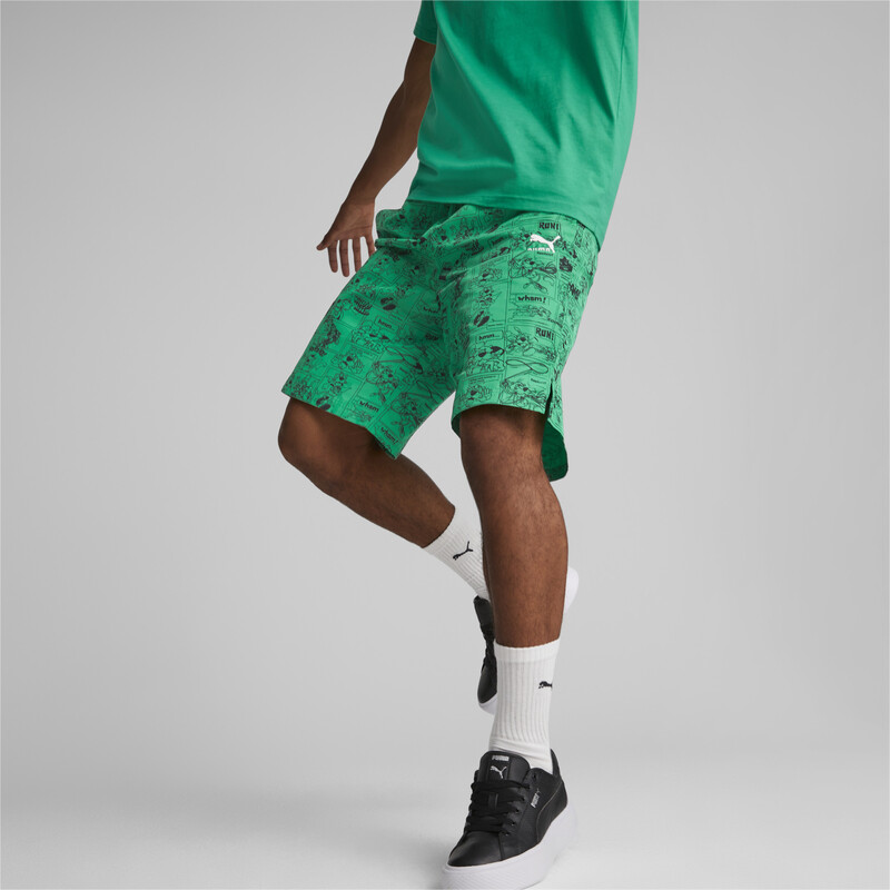 Puma track top shorts green