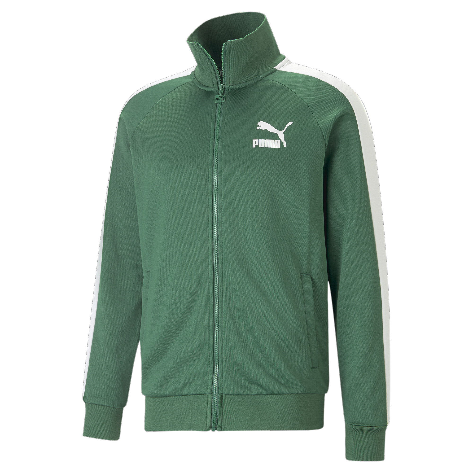 Men's Puma T7 ICONIC Track Jacket, Green, Size XL, Clothing