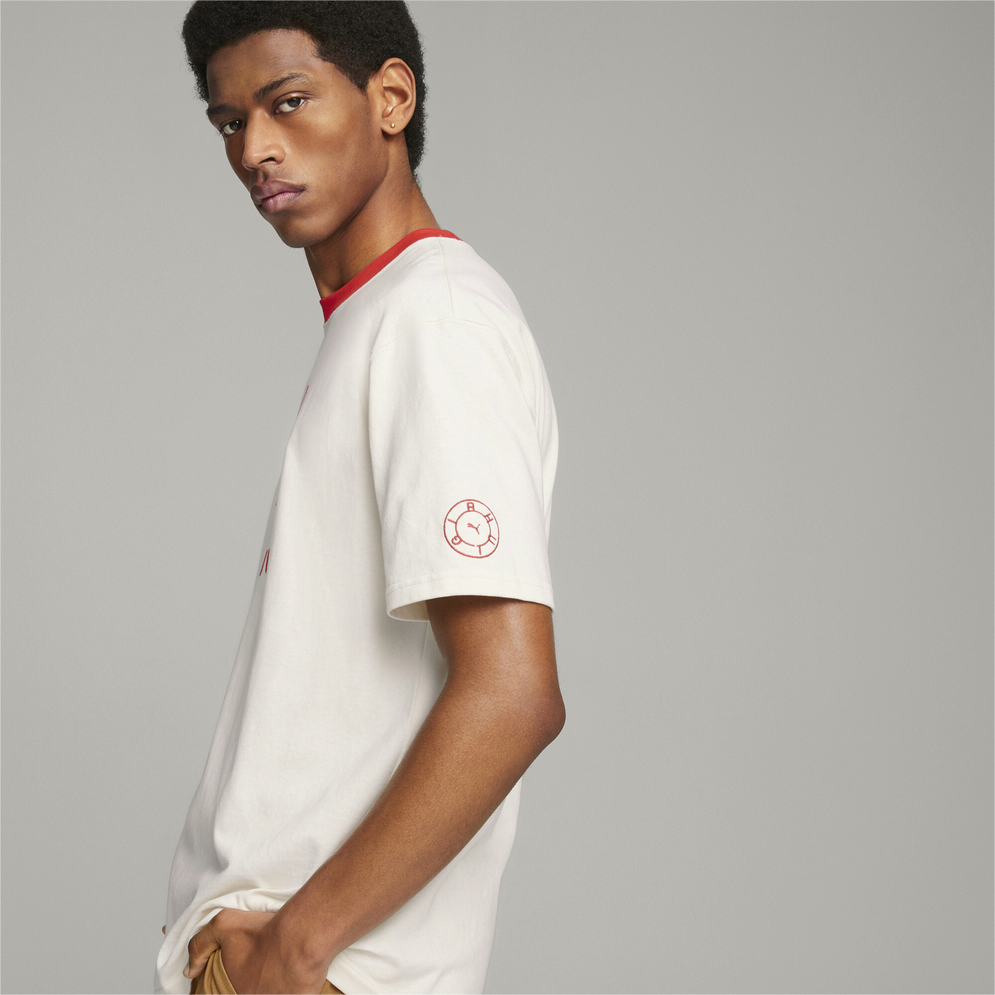 Men's PUMA X RHUIGI Graphic T-Shirt In White, Size XS