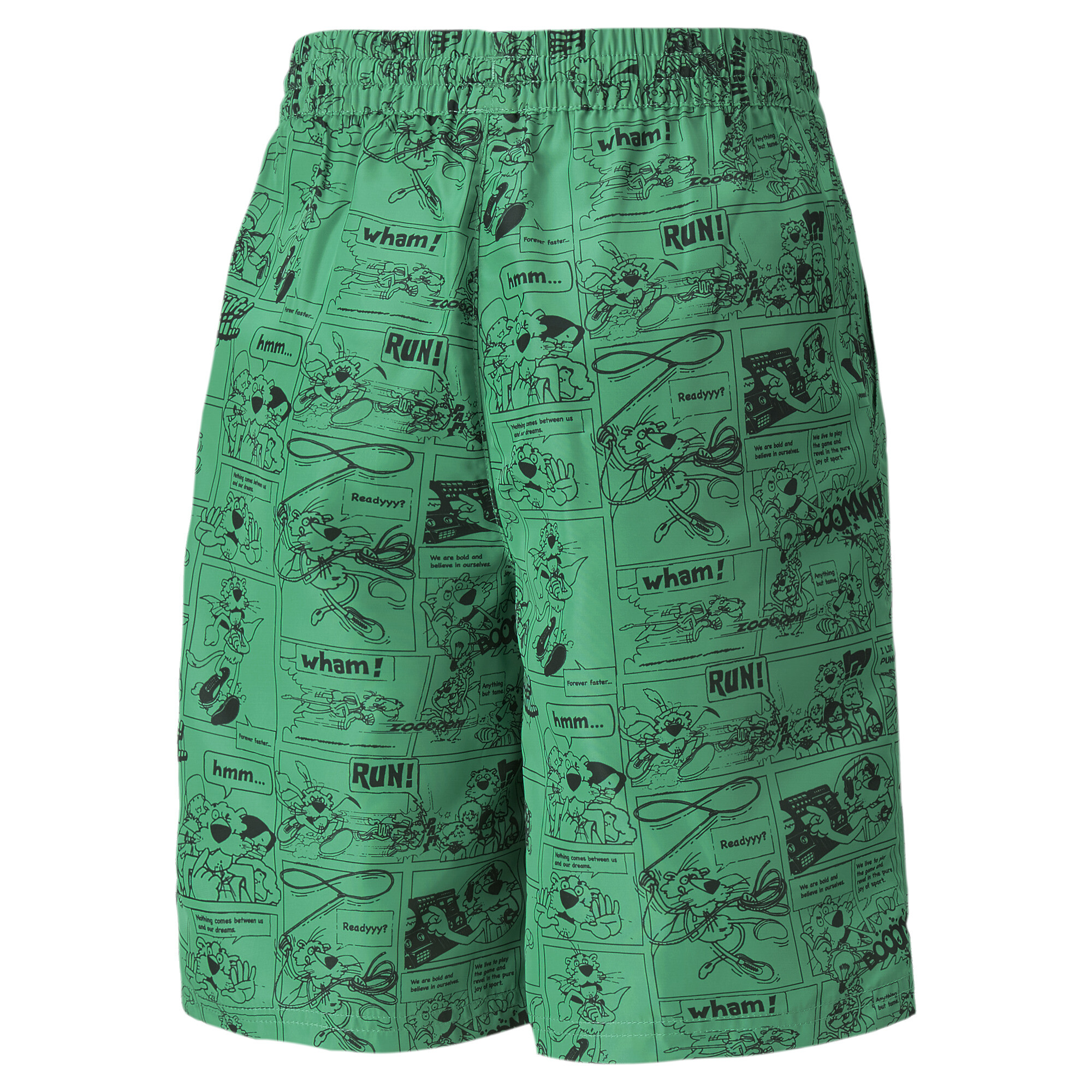 PUMA Classics Super Shorts In Green, Size 4-5 Youth