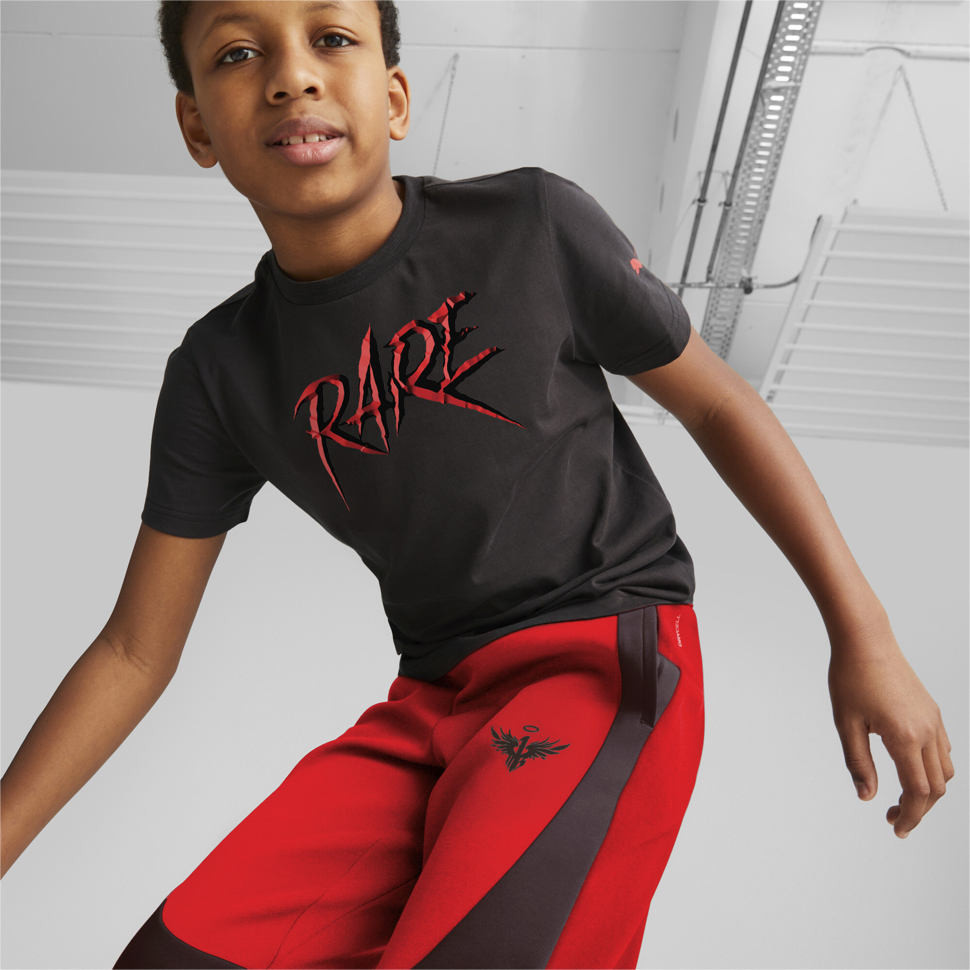 PUMA X MELO DIME Pants In Black, Size 7-8 Youth