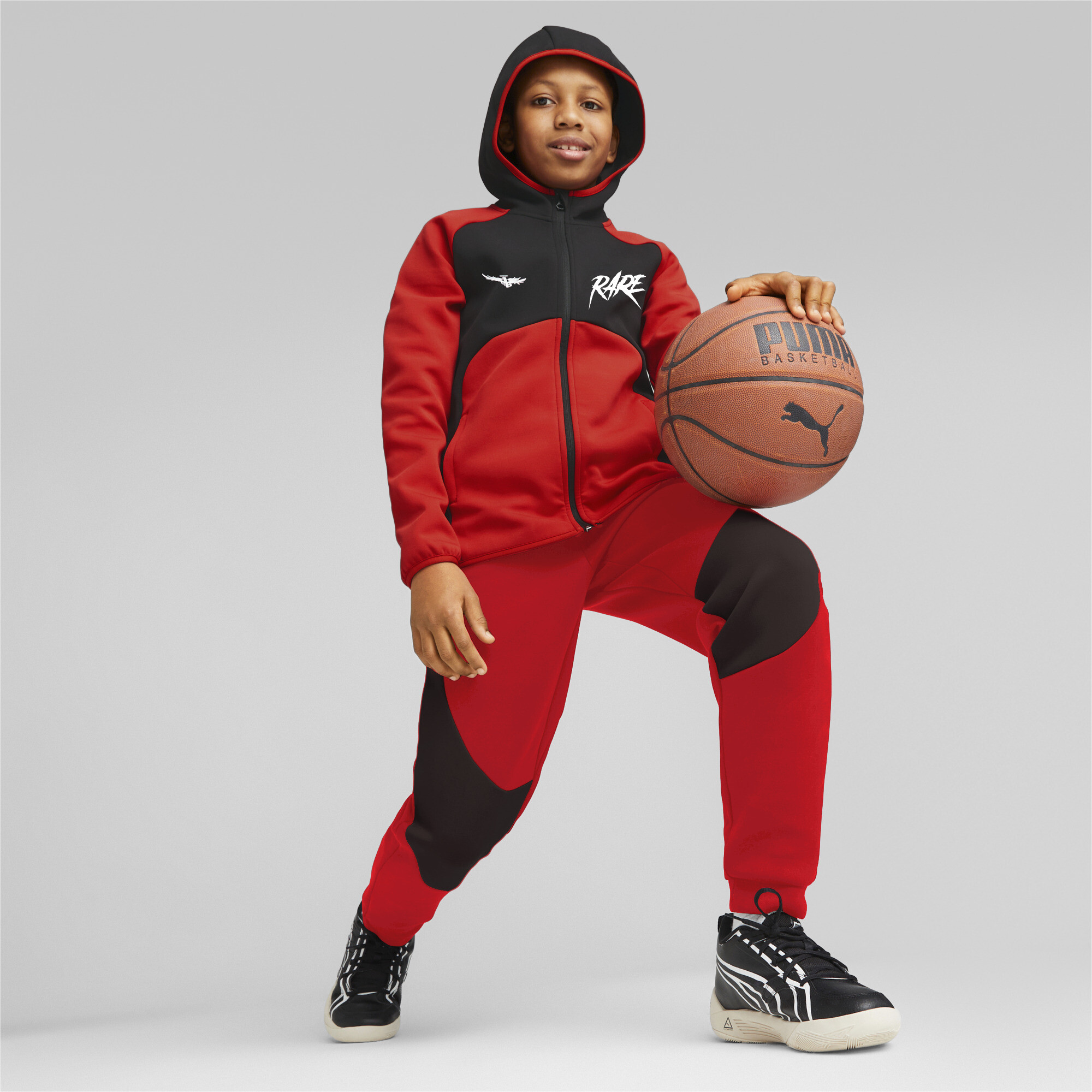 PUMA X MELO Dime Jacket In Red, Size 9-10 Youth