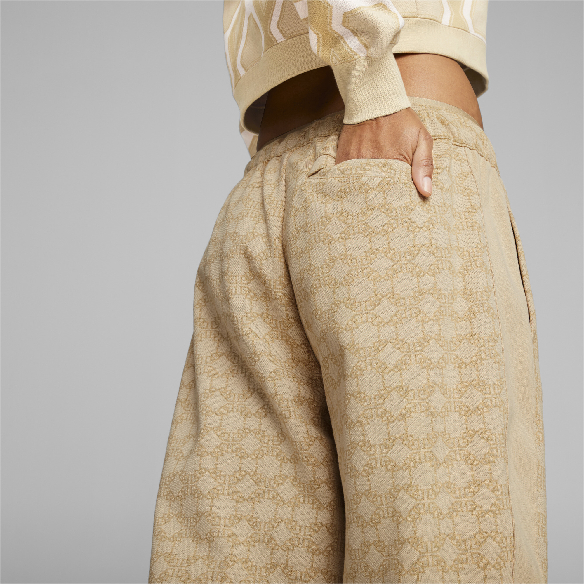 Men's PUMA X DAPPER DAN Pants In Beige, Size Medium
