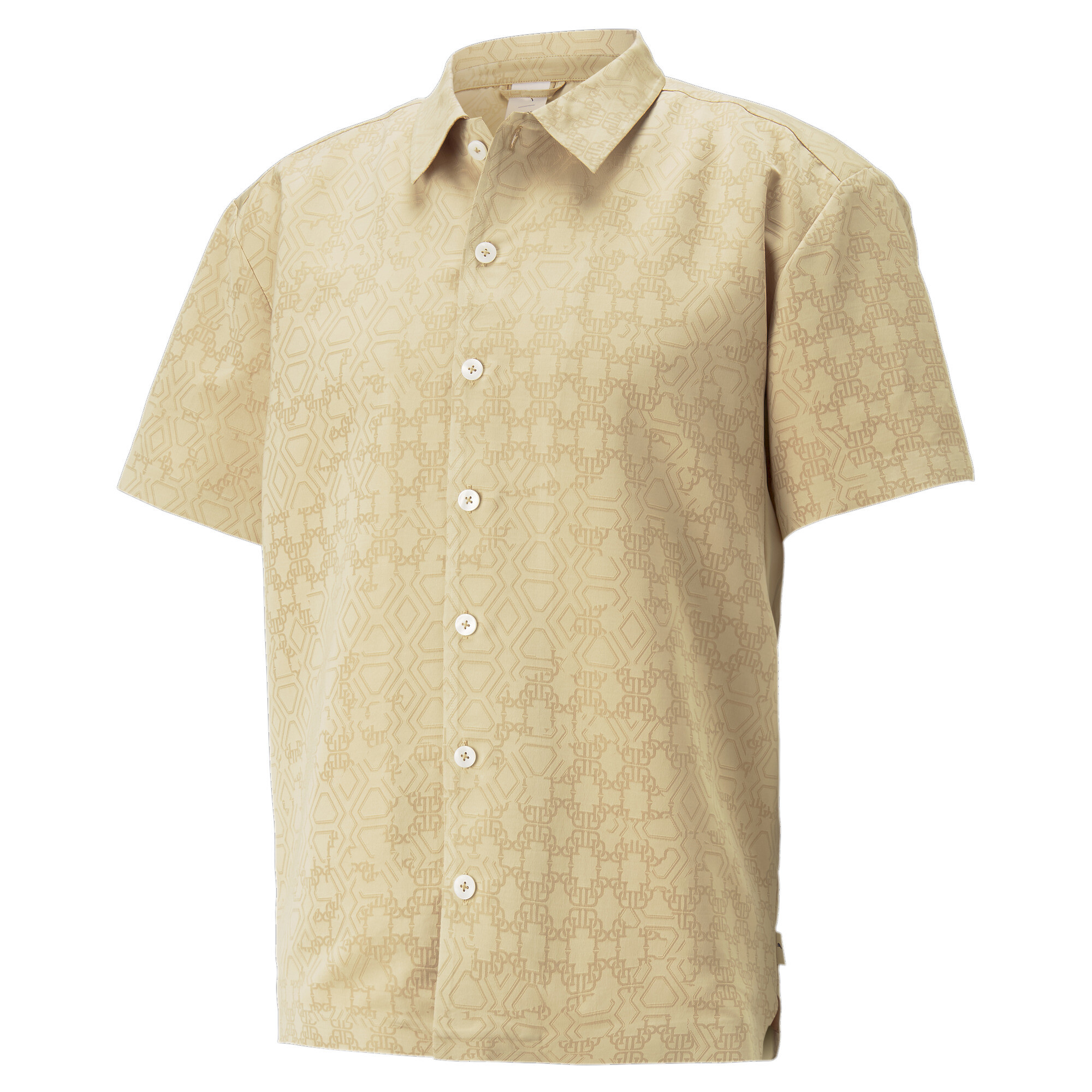 Men's PUMA X DAPPER DAN Shirt In Beige, Size XL