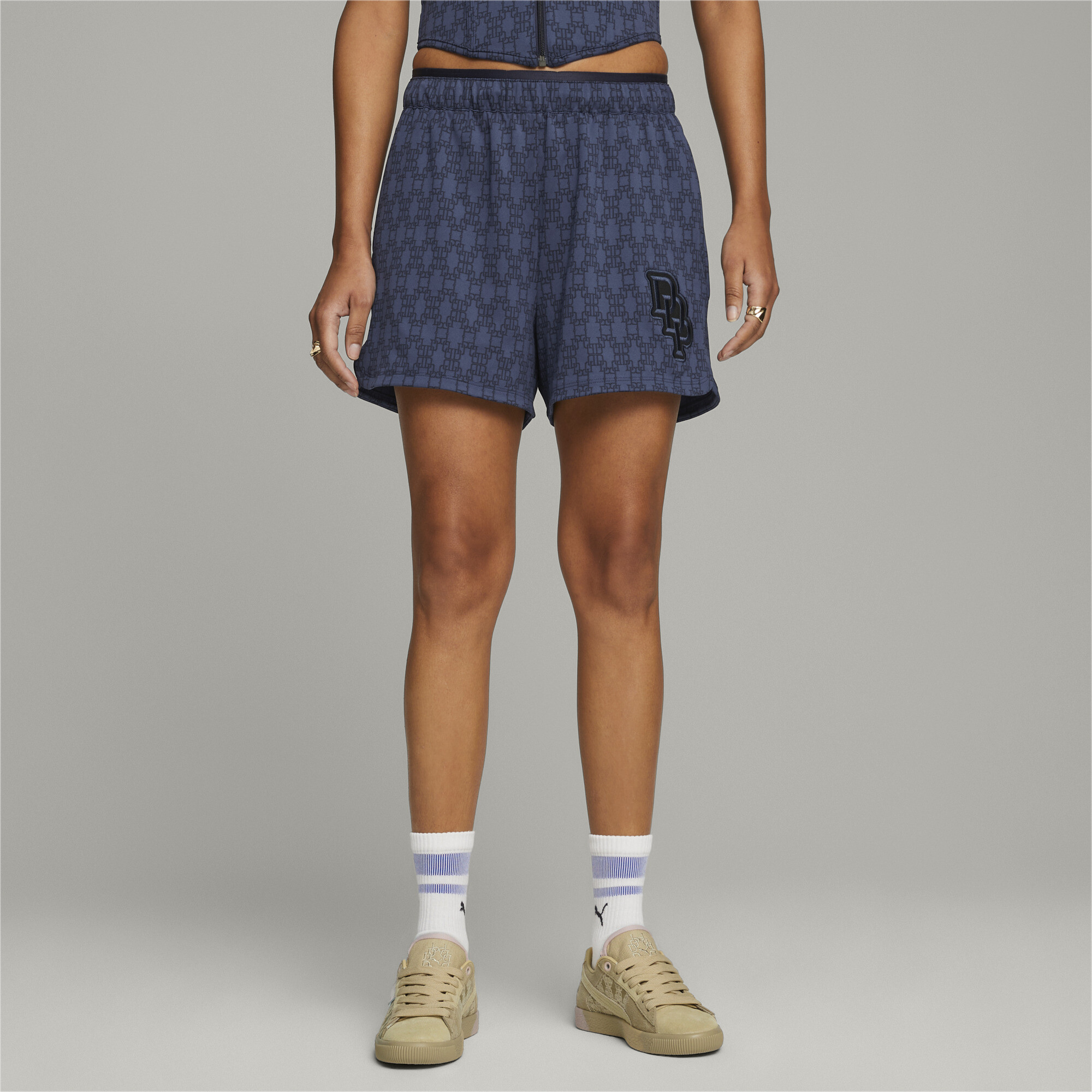 Women's PUMA X DAPPER DAN Shorts In 80 - Blue, Size XL