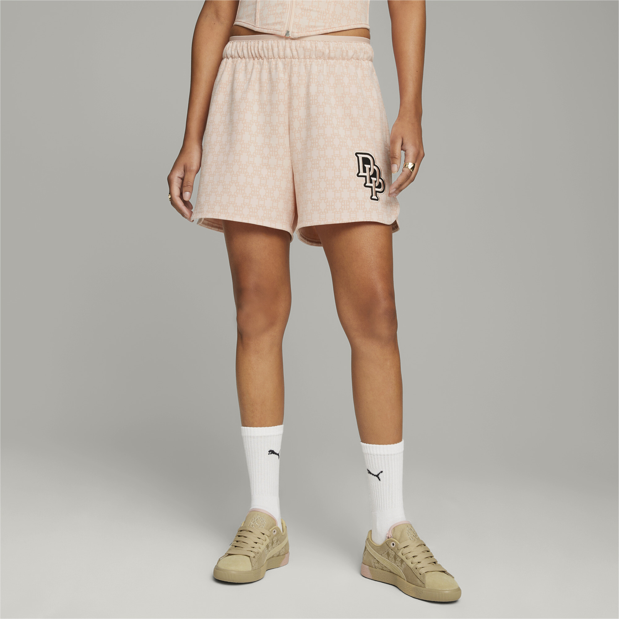 Women's Puma X DAPPER DAN's Shorts, Pink, Size S, Clothing
