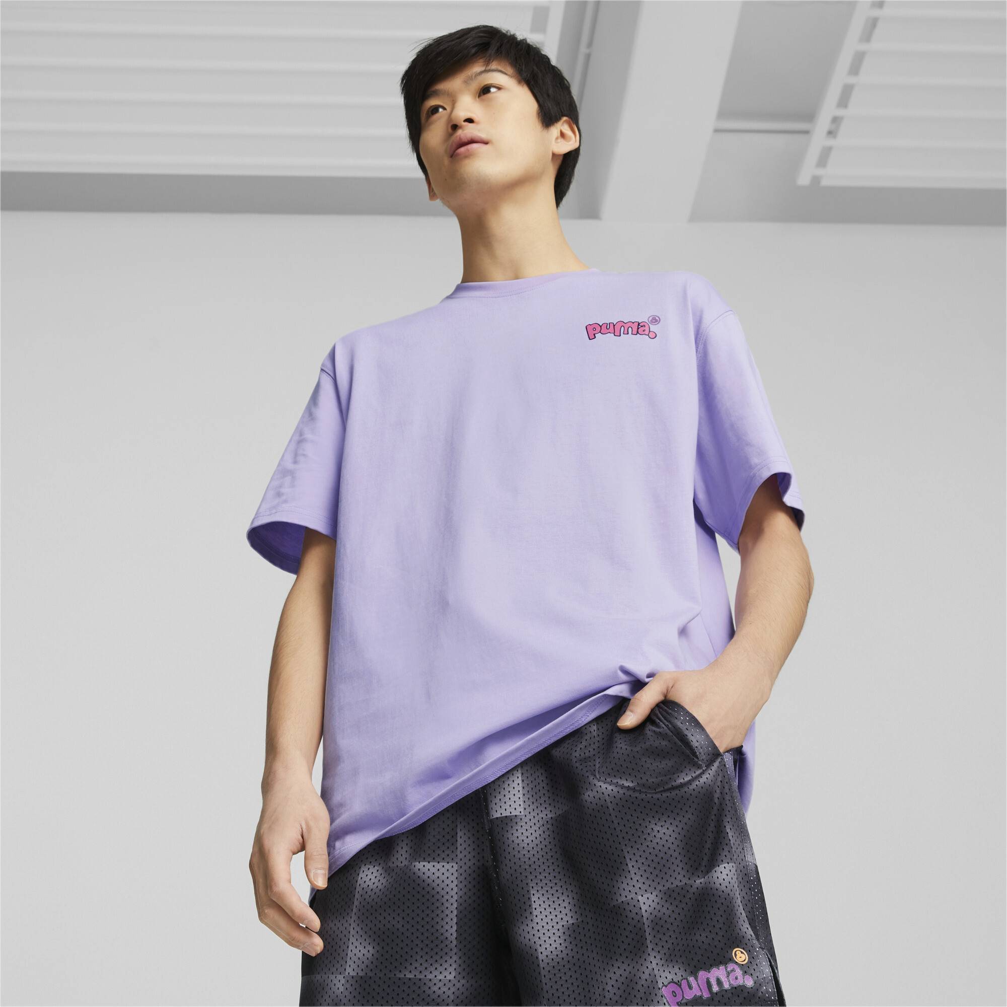 Men's PUMA X 8ENJAMIN Graphic T-Shirt Men In 90 - Purple, Size Medium