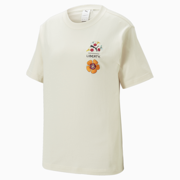 PUMA x LIBERTY Graphic Tee Women, Pristine, large-ZAF