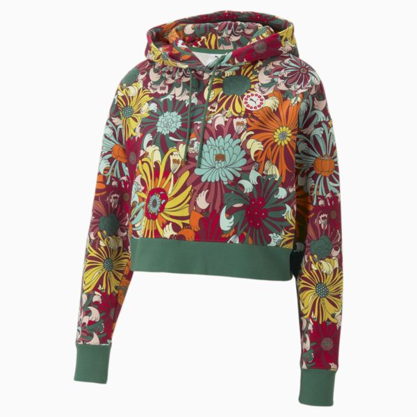 Buzo con capucha estampada PUMA x LIBERTY para mujer, Vine-AOP, large-ARG