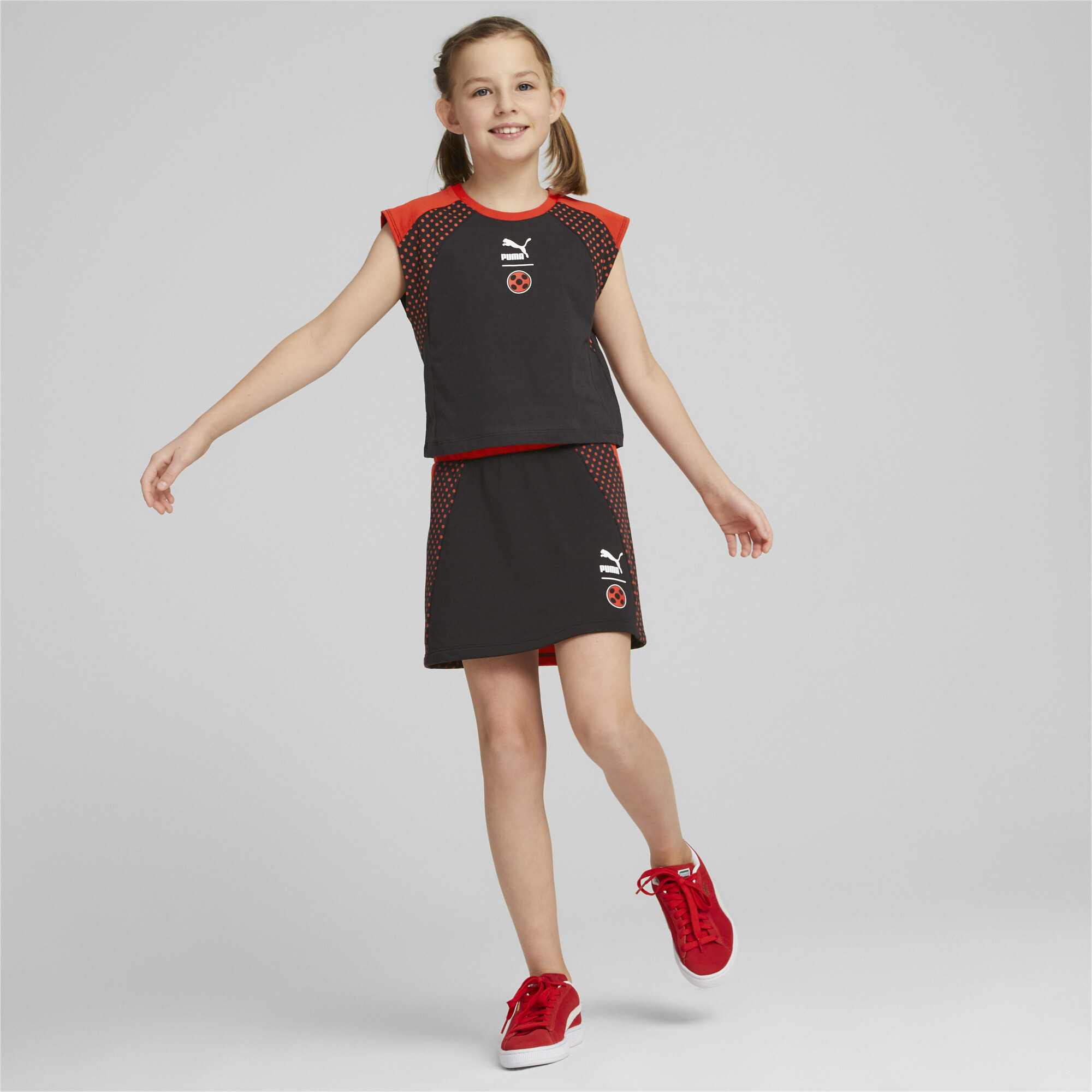 PUMA X MIRACULOUS Skirt In Black, Size 11-12 Youth