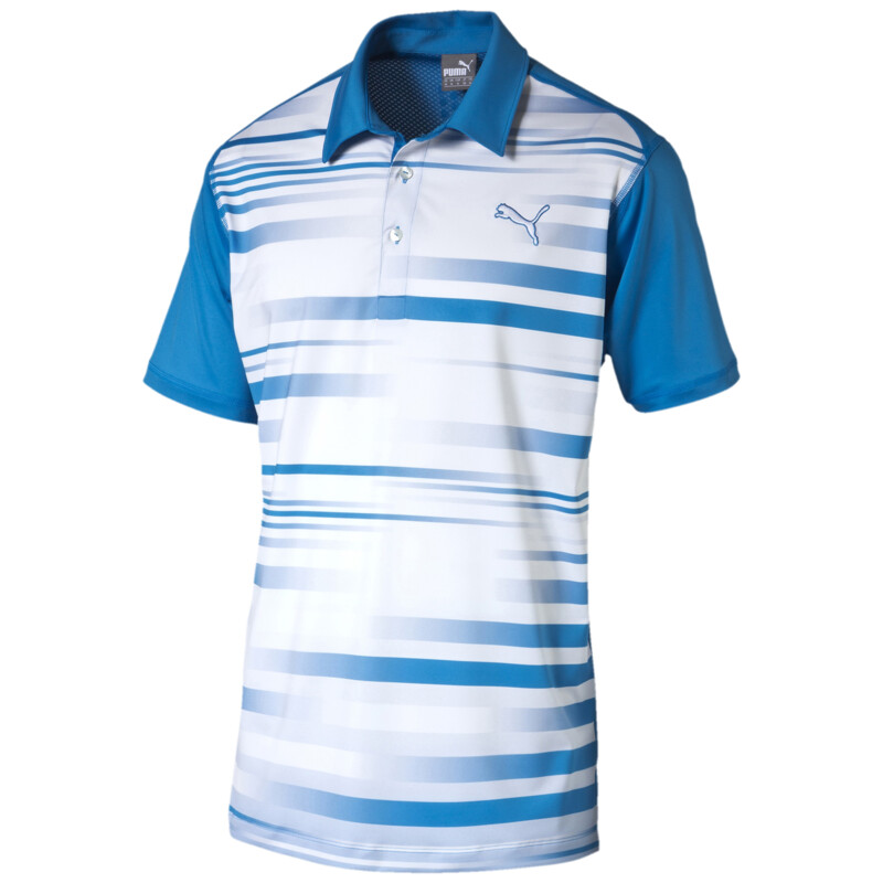 

Men's PUMA #GOTIME Blur Stripe Polo