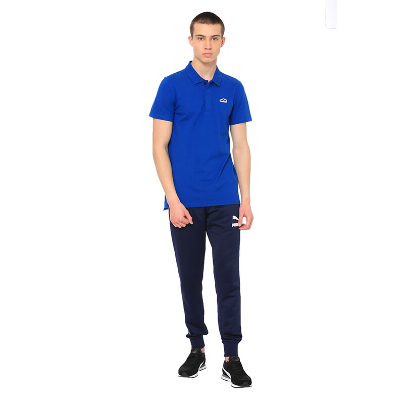 

Men's PUMA Suede Polo, Black/blue