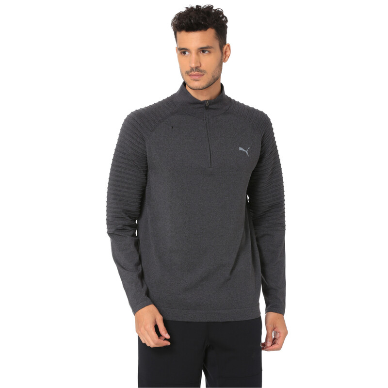 

Men's PUMA Golf evoKNIT Performance 1/4 Zip Sweater, Black