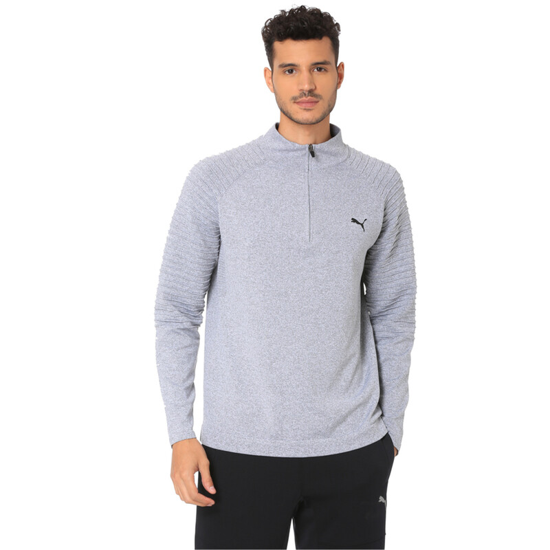 

Men's PUMA Golf evoKNIT Performance 1/4 Zip Sweater, Silver