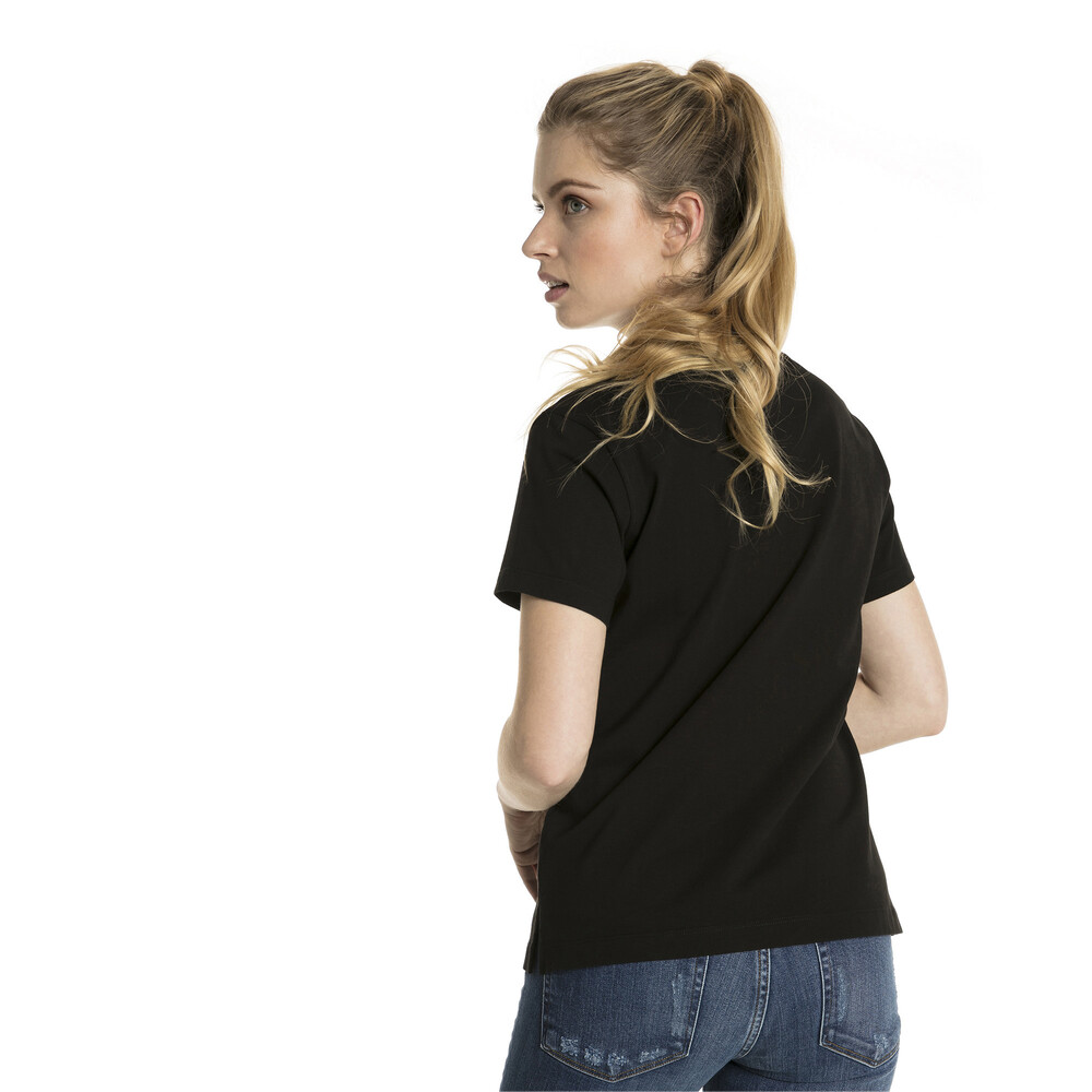 

PUMA - female - Футболка Classics Logo Tee – Cotton Black--green –, Черный