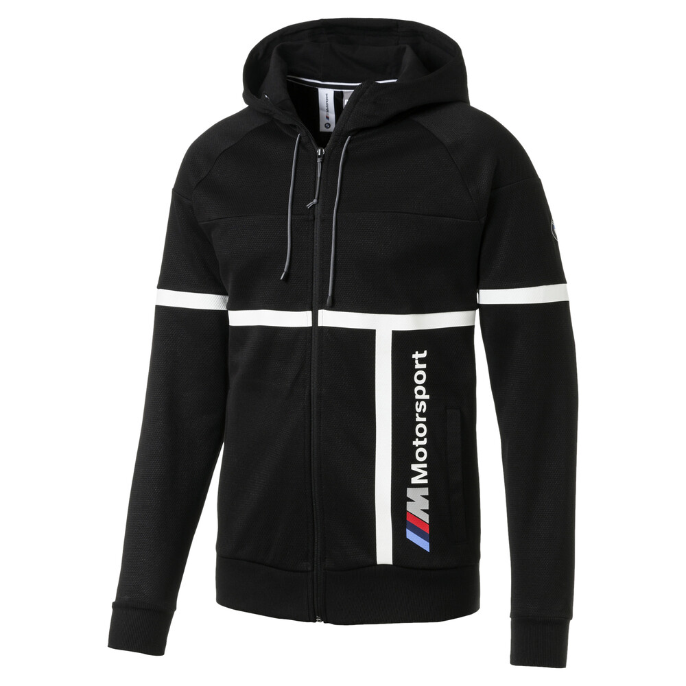 BMW M Motorsport Hooded Men's Sweat Jacket | Black - PUMA