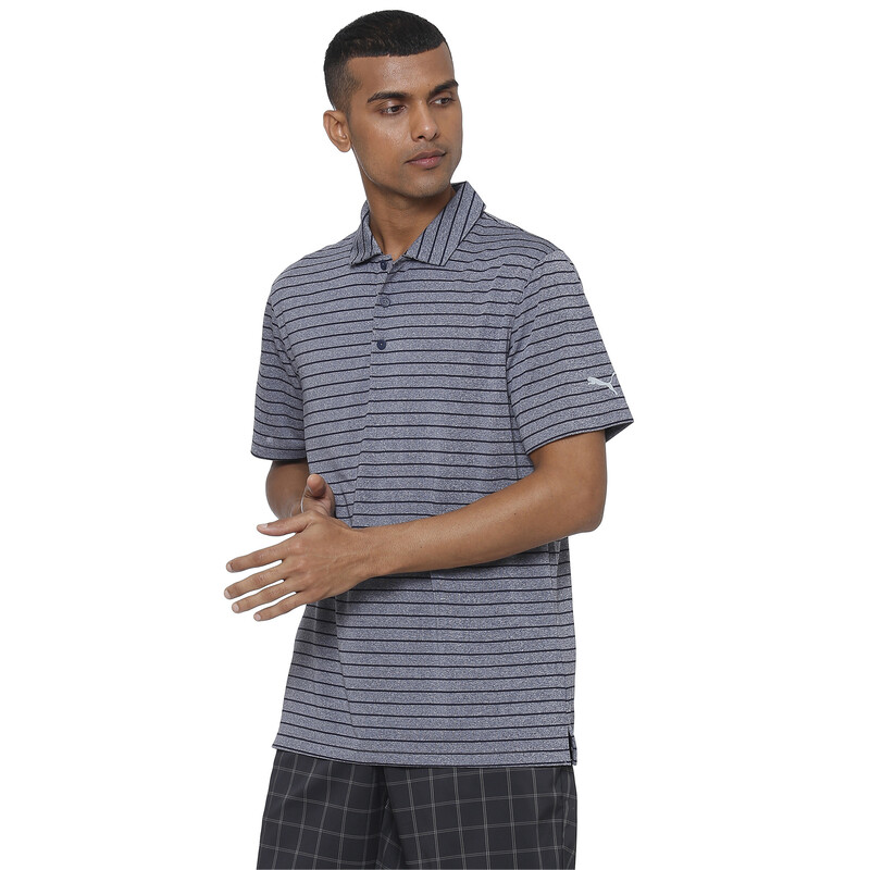

Men's PUMA dryCELL Rotation Stripe Polo, Purple
