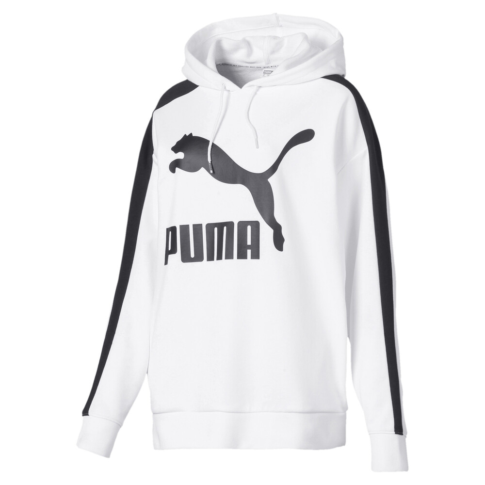 women's puma classics t7 logo hoodie