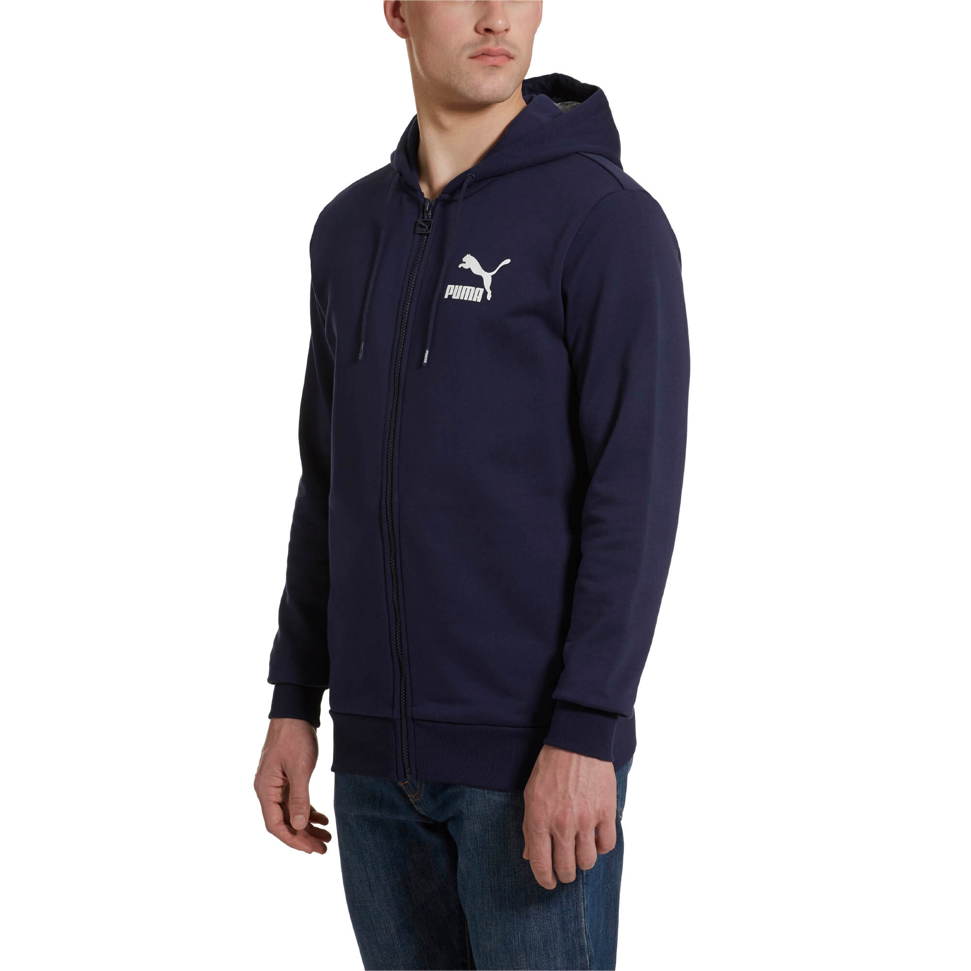 PUMA Classics Men’s Full Zip Logo Hoodie Men Sweat Sport Classics | eBay