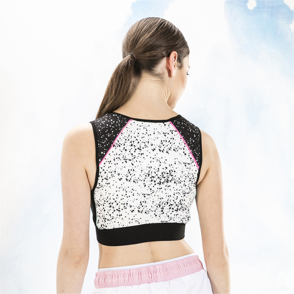 PUMA - female - Топ PUMA x SOPHIA Rev. Crop Top – Puma White-AOP – M