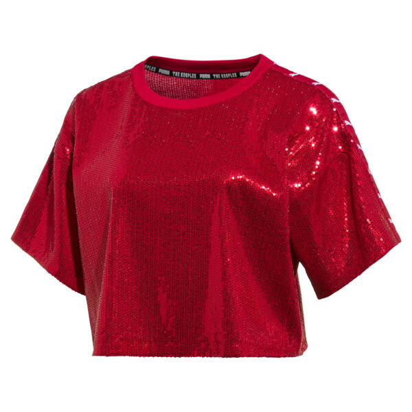 womens red puma shirt