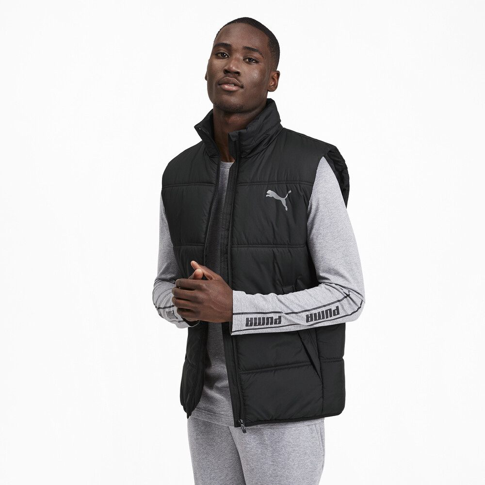 Essentials Padded Sleeveless Men's Vest | Black - PUMA