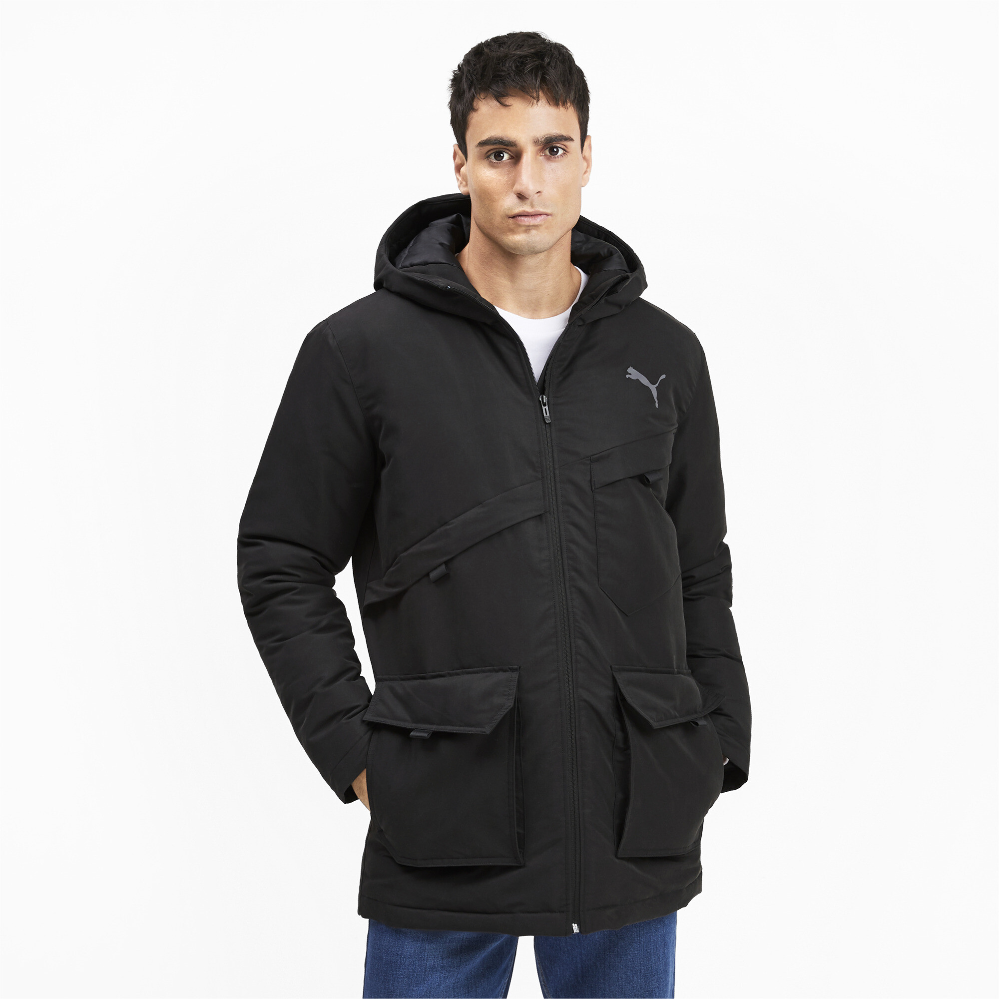 puma long padded coat