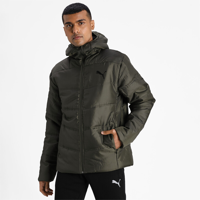 Men's PUMA Essentials 400 Down HD Jacket, Black/brown