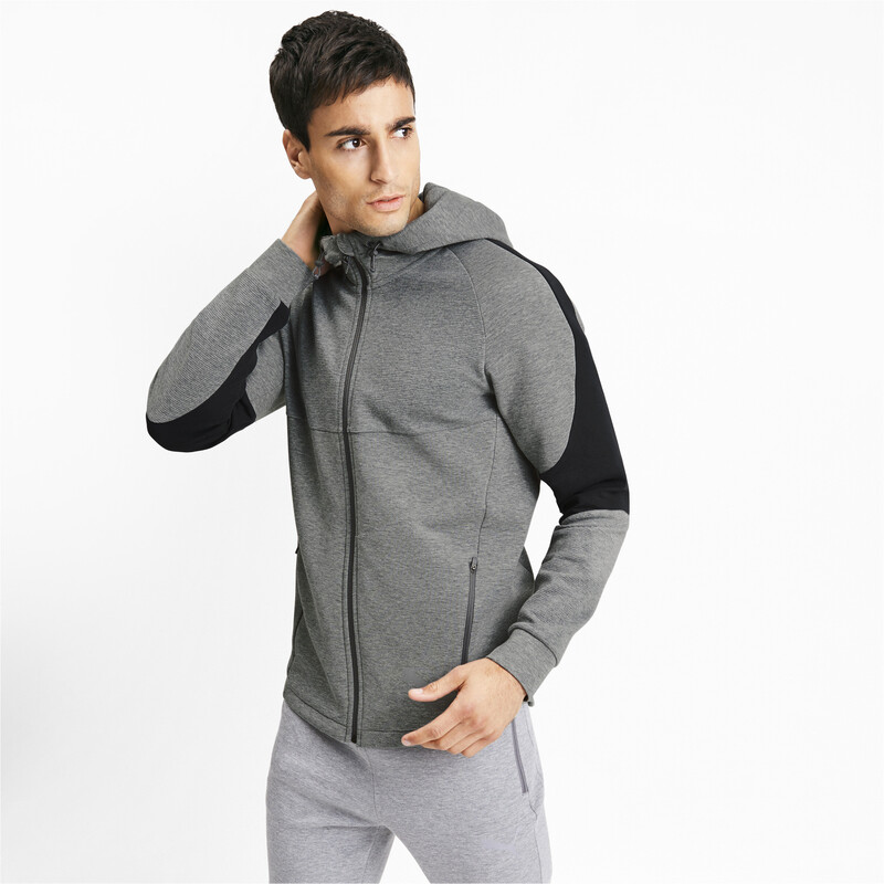 

Men's PUMA Evostripe dryCELL Full Zip Hoodie, Gray