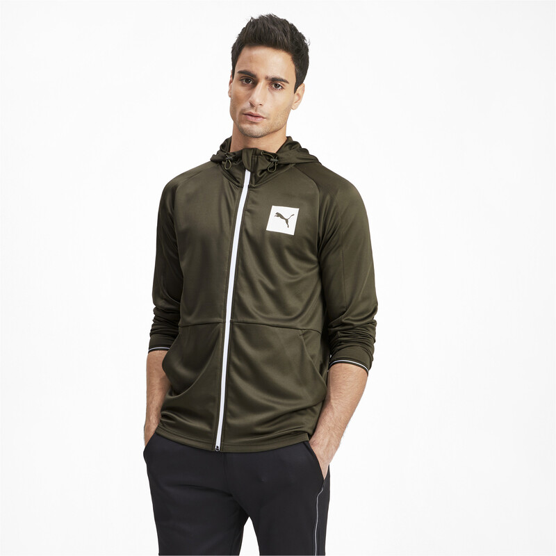 

Men's PUMA Tec Sports Full Zip Men’s Hoodie, Black/brown